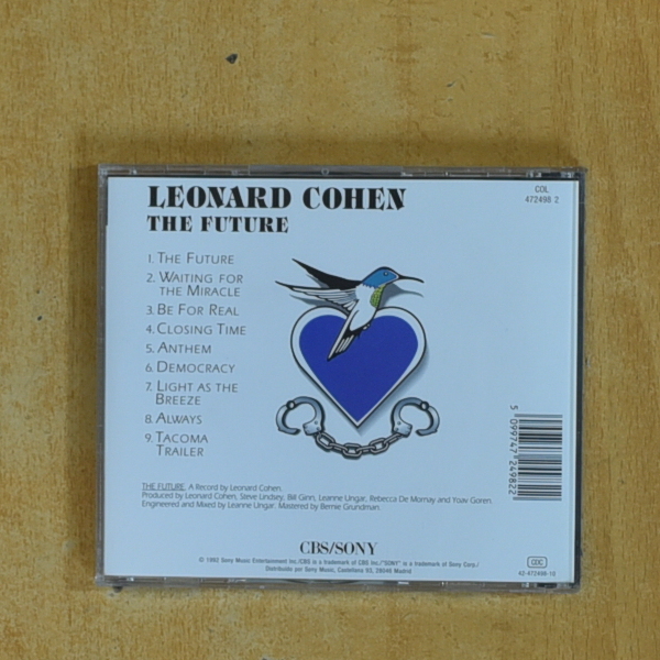 LEONARD COHEN - THE FUTURE - CD