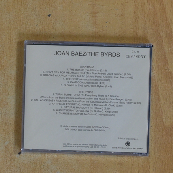 JOAN BAEZ / THE BYRDS - JOAN BAEZ / THE BYRDS - CD