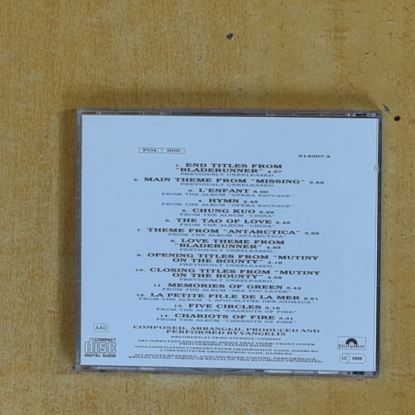 VANGELIS - THEMES - CD