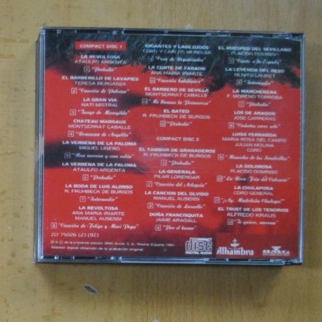 VARIOS - LOS 24 GRANDES EXITOS DE ZARZUELA - 2 CD
