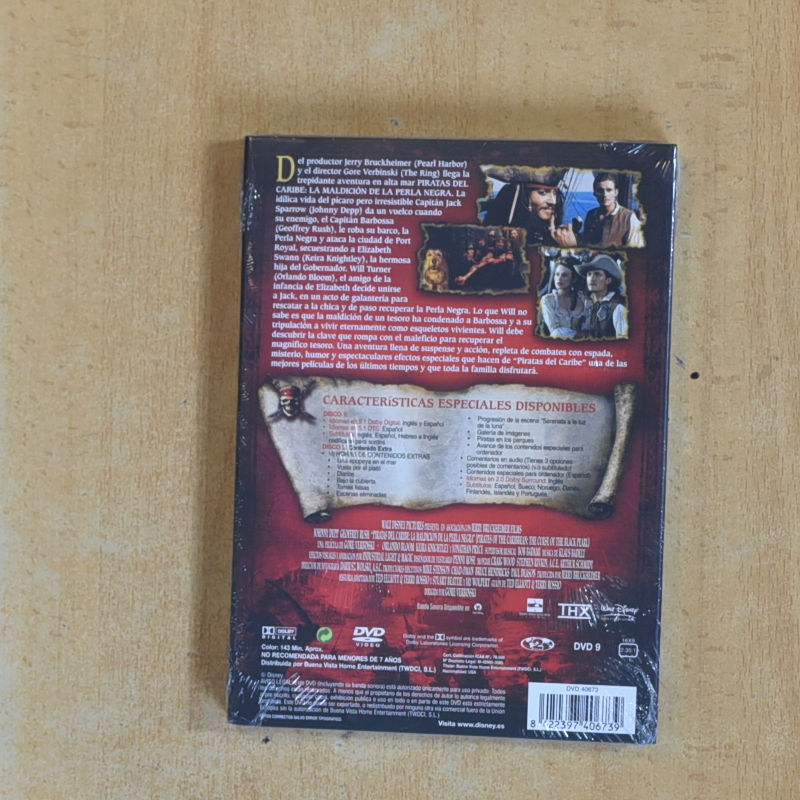 PIRATAS DEL CARIBE LA MALDICION DE LA PERLA NEGRA - DVD