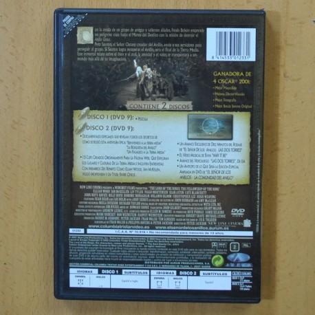EL SEÃOR DE LOS ANILLOS LA COMUNIDAD DEL ANILLO - DVD
