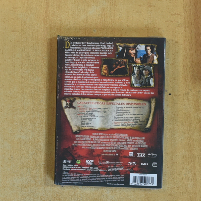 PIRATAS DEL CARIBE LA MALDICION DE LA PERLA NEGRA - DVD