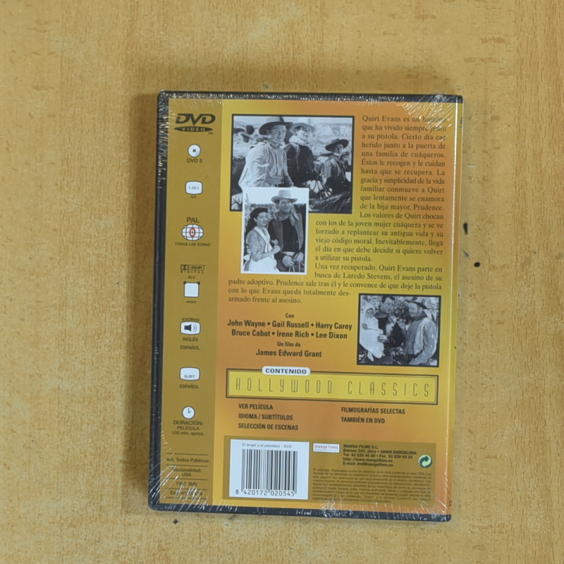 EL ANGEL Y EL PISTOLERO - DVD