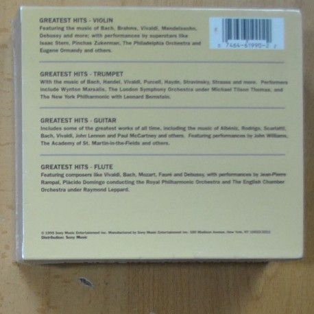 VARIOS - GREATEST HITS VIOLIN / TRUMPET / GUITAR / FLUTE - CD