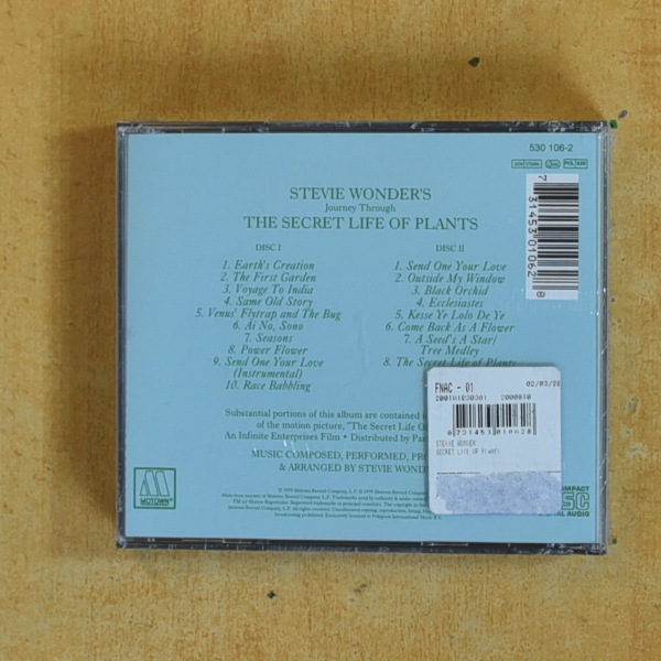 STEVIE WONDER - THE SECRET LIFE OF PLANTS - CD