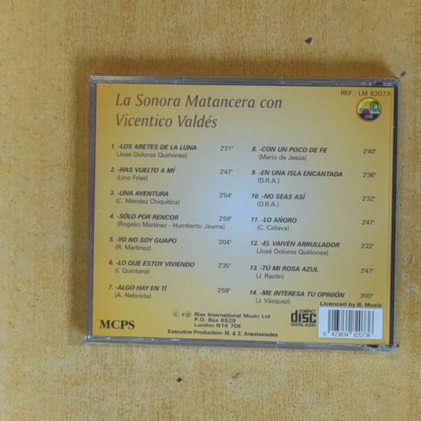 LA SONORA MATANCERA CON VICENTICO VALDES - LA SONORA MATANCERA CON VICENTICO VALDES - CD