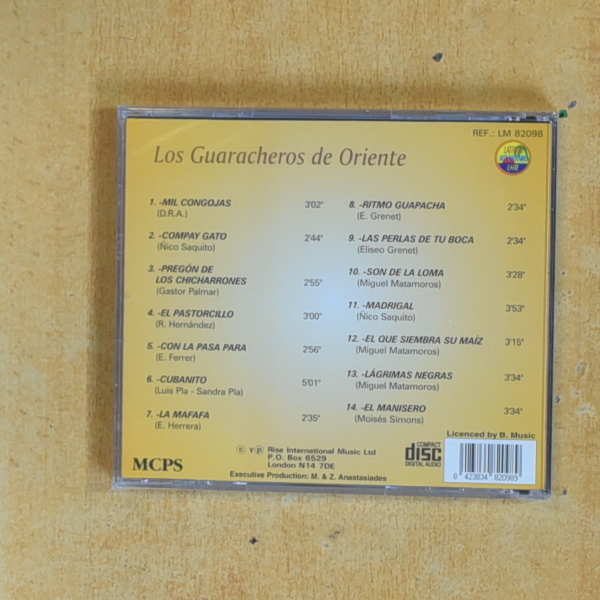 LOS GUACHEROS DE ORIENTE - LOS GUACHEROS DE ORIENTE - CD