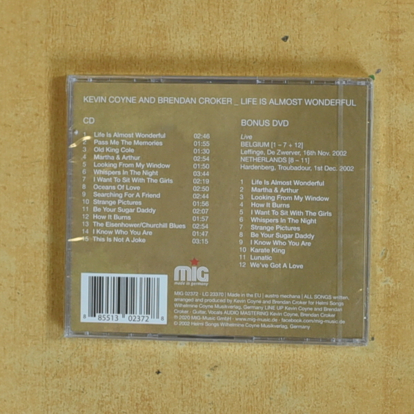 KEVIN COYNE AND BRENDAN CROKER - LIFE IS ALMOST WONDERFUL - CD