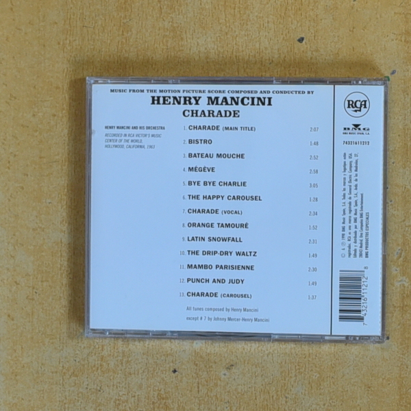 HENRY MANCINI - CHARADE - CD