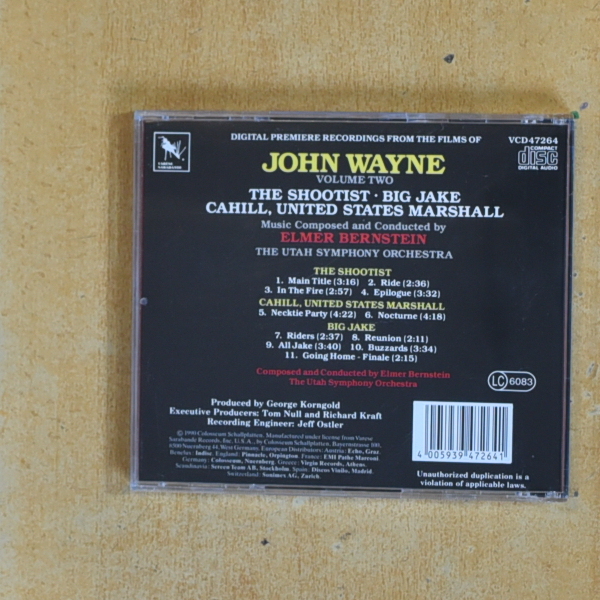 ELMER BERNSTEIN - JOHN WAYNE VOLUME TWO - CD