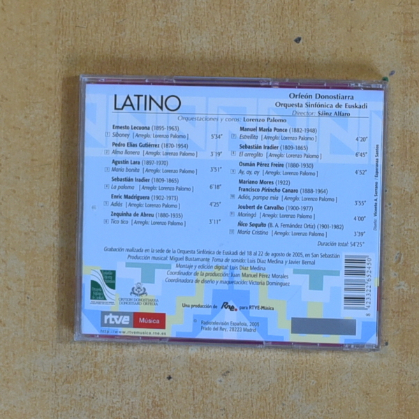 ORFEON DONOSTIARRA - LATINO - CD