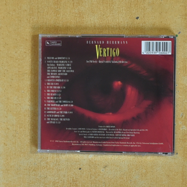 BERNARD HERRMANN - VERTIGO - CD