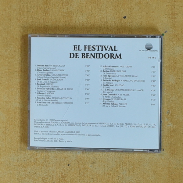 VARIOS - EL FESTIVAL DE BENIDORN - CD