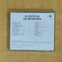 VARIOS - EL FESTIVAL DE BENIDORN - CD