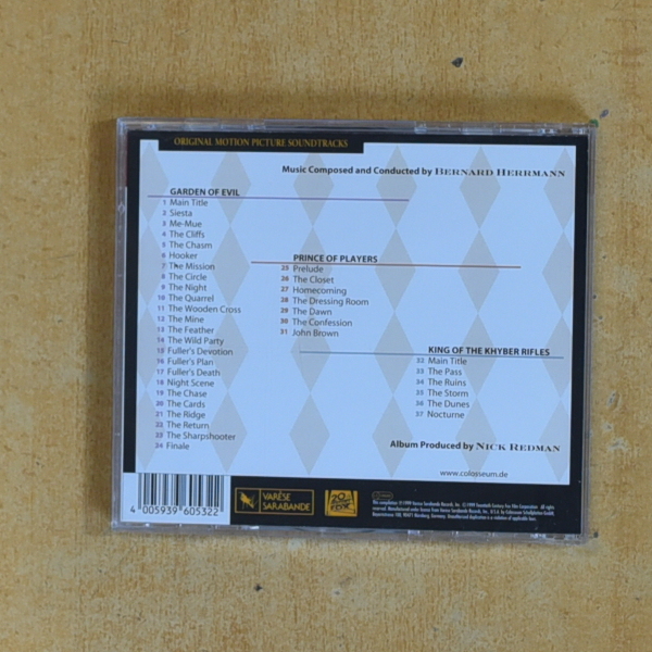 BERNARD HERRMANN - GARDEN OF EVIL / KING OF THE KHYBER RIFLES - CD