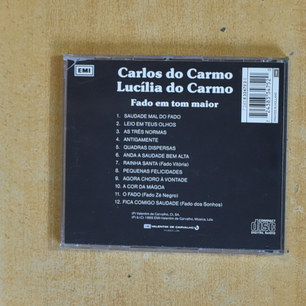 CARLOS DO CARMO / LUCILIA DO CARMO - FADO EM TOM MAIOR - CD