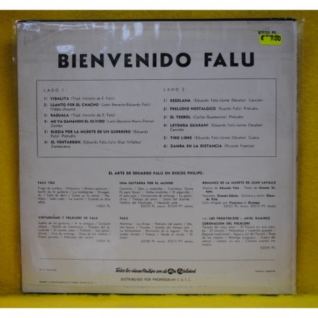 EDUARDO FALU - BIENVENIDO FALU - LP