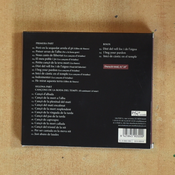 SALVADOR RAIMON ESPRIU - POESIA CANTADA - CD