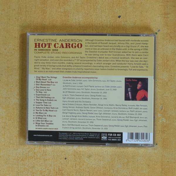 ERNESTINE ANDERSON - IN SWEEDEN 1956 HOT CARGO - CD