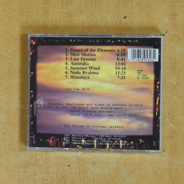 ANDREAS LEIFELD - HIDEN STORIES VOL 1 DANCE OF THE ELEMENTS - CD