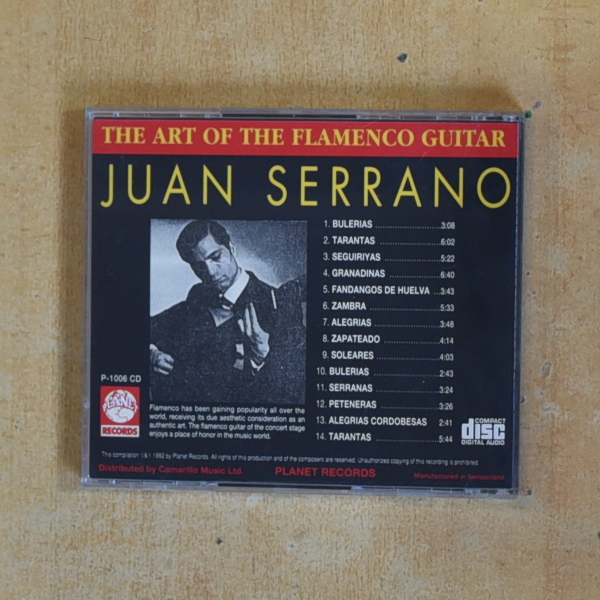 JUAN SERRANO - THE ART OF THE FLAMENCO GUITAR - CD