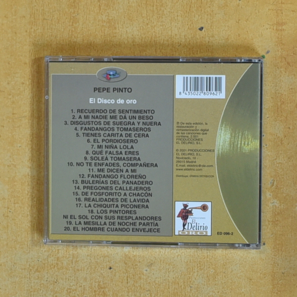 PEPE PINTO - EL DISCO DE ORO - CD