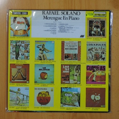 RAFAEL SOLANO - MERENGUE A PIANO - LP