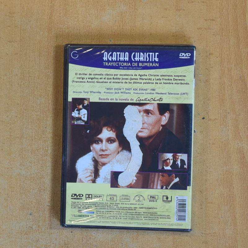 AGATHA CHRISTIE TRAYESTORIA DE BUMERAN - DVD