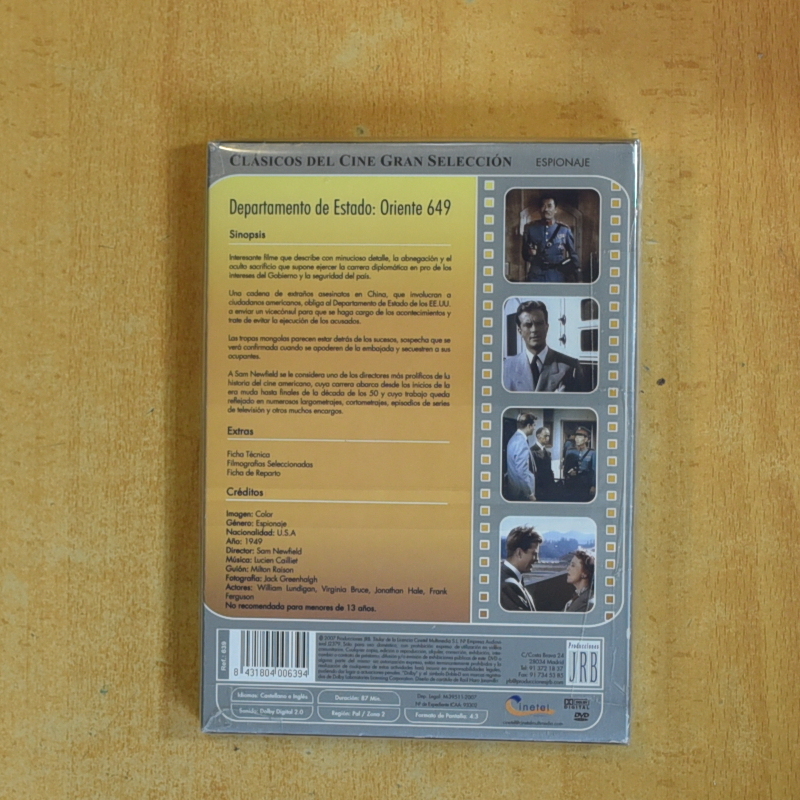 DEPARTAMENTO DE ESTADO ORIENTE - DVD