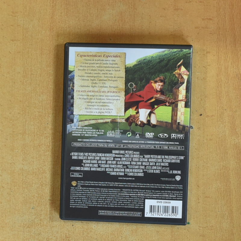 HARRY POTTER Y LA PIEDRA FILOSOFAL - DVD