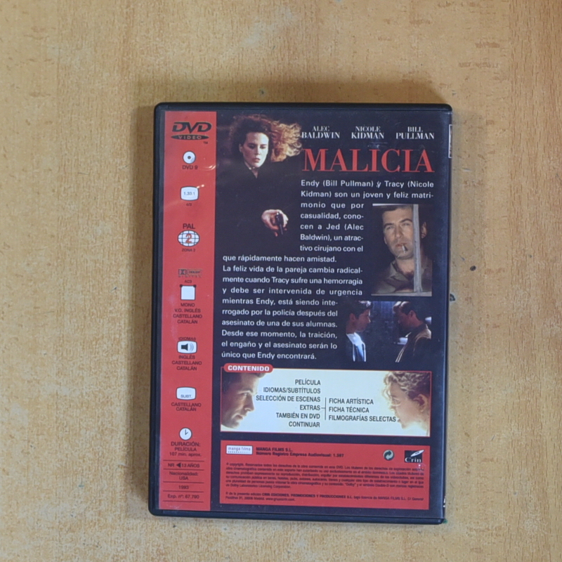 MALICIA - DVD