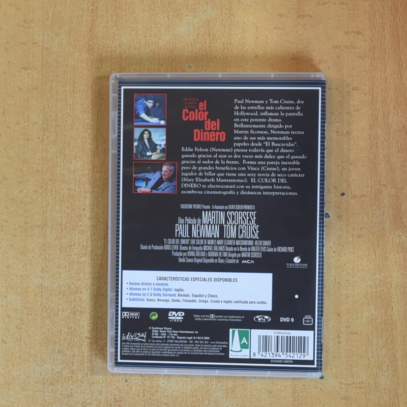 COLOR DEL DINERO - DVD