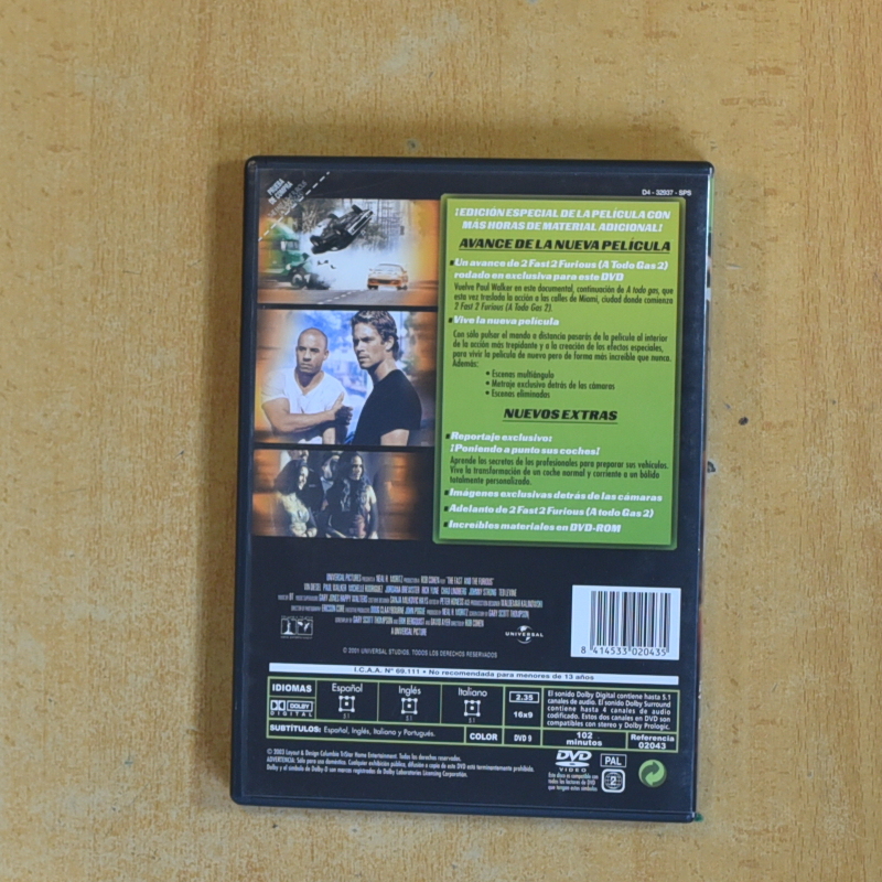 THE FAST AND THE FURIOUS - DVD