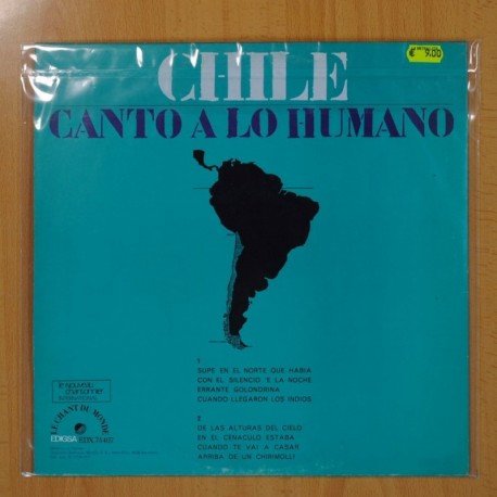 JUAN CAPRA - CHILE CANTO A LO HUMANO - LP