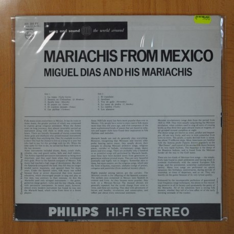MIGUEL DIAS AND HIS MARIACHIS - MARIACHIS FROM MEXICO - LP