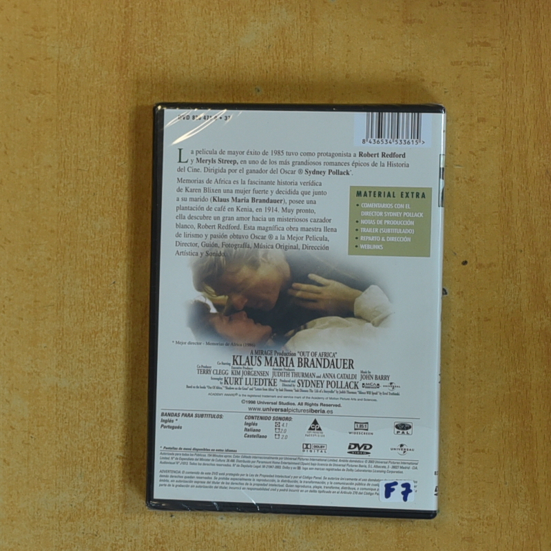 MEMORIAS DE AFRICA - DVD