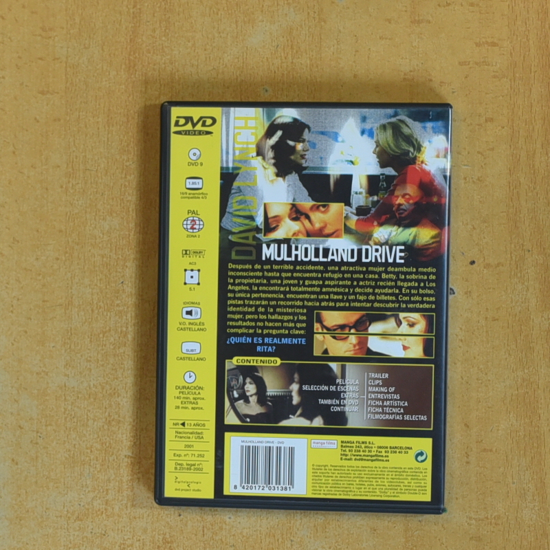 MULHOLLAND DRIVE - DVD