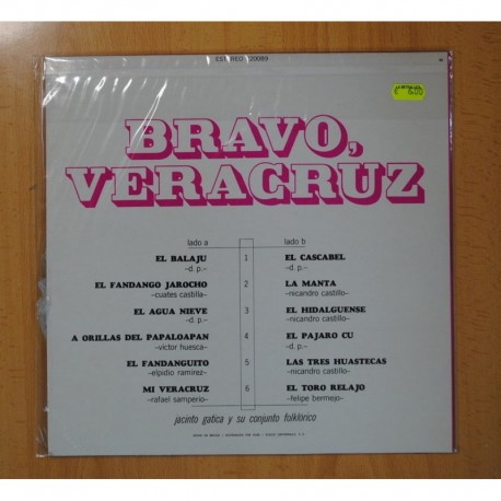 JACINTO GATICA Y SU CONJUNTO FOLKLORICO - BRAVO, VERACRUZ - LP