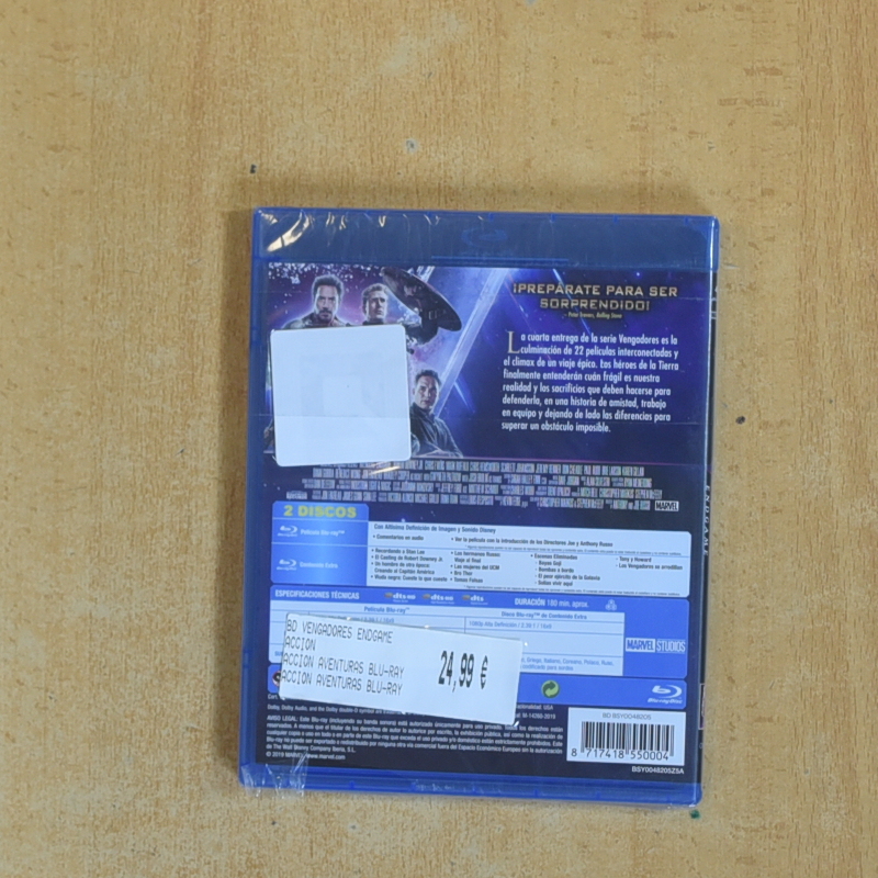 VENGADORES ENDGAME - BLURAY