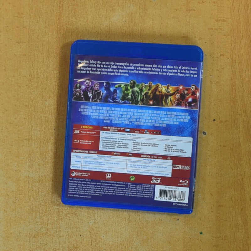 LOS VENGADORES INFINITY WAR - BLURAY