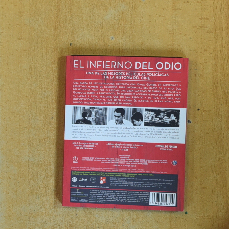 EL INFIERNO DEL ODIO - BLURAY