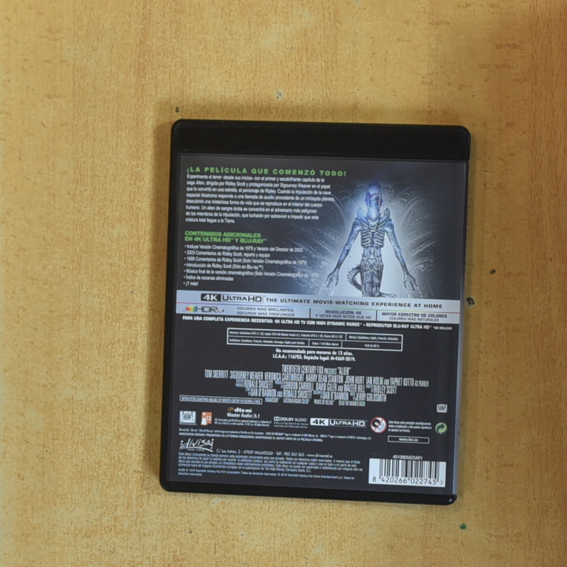 ALIEN 4K - BLURAY
