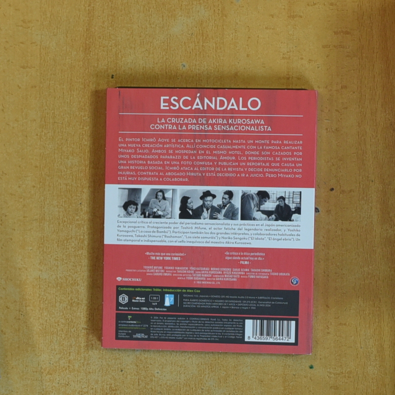 ESCANDALO - BLURAY