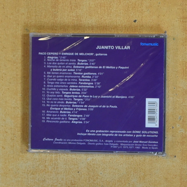 JUANITO VILLAR - EL CANTE PROFUNDO DE JUANITO VILLAR - CD
