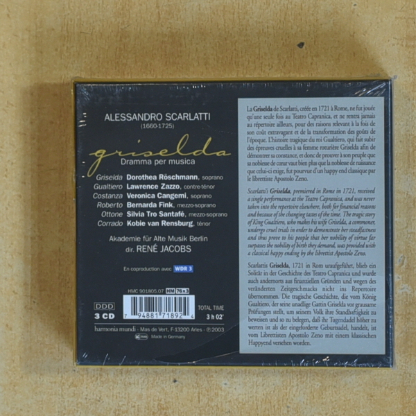 SCARLATTI - GRISELDA - CD