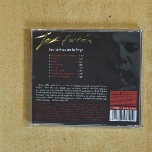 JORDI FARRAS - LES GAVINES DE LA FARGA - CD
