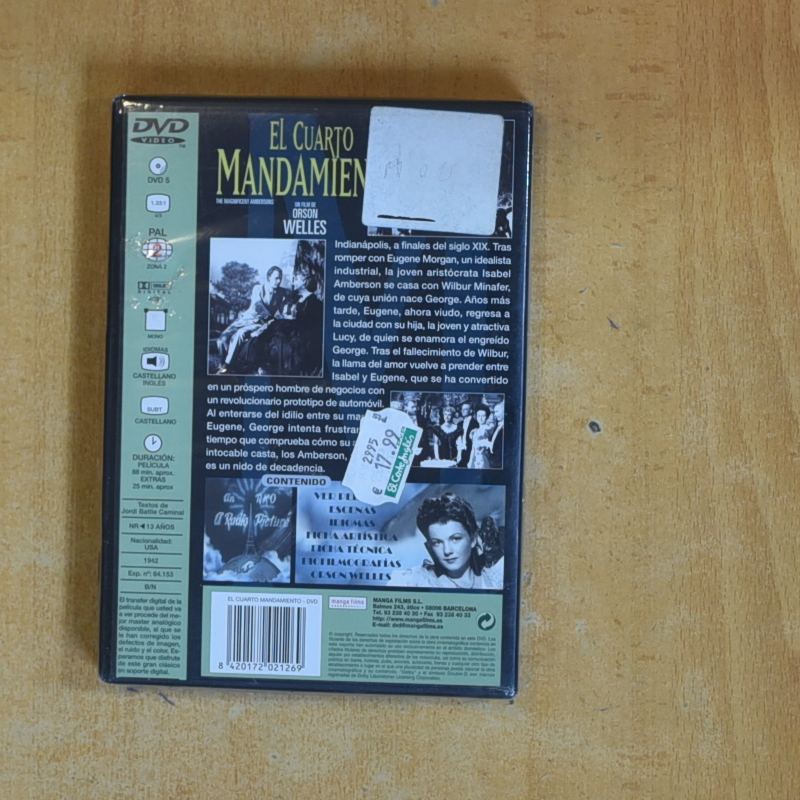 EL CUARTO MANDAMIENTOI - DVD