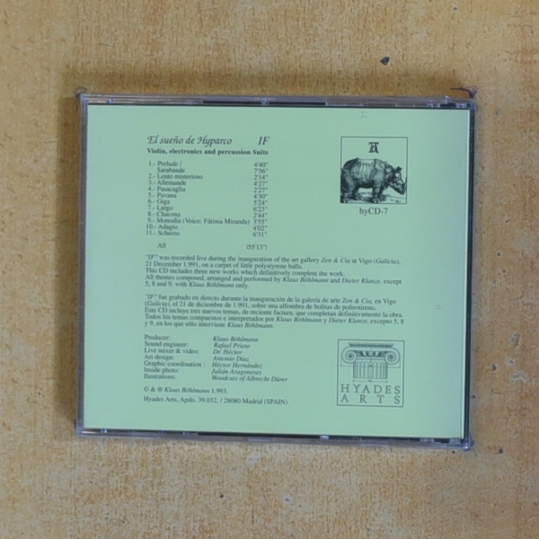 EL SUEÑO DE HYPARCO - IF - CD