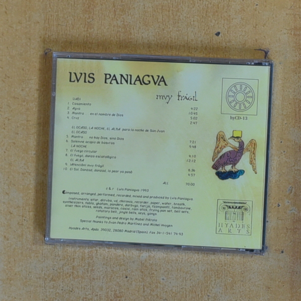 LUIS PANIAGUA - MUY FRAGIL - CD
